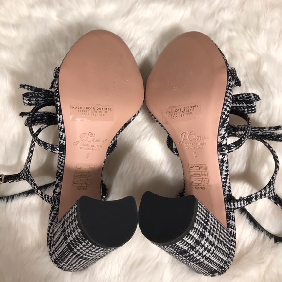 NEW J. Crew Stella Bow Heels in Glen Plaid - Picture 6 of 7